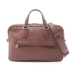 グッチ GUCCI ブリーフケース インターロッキングG 2WAY 359266 ブラウン レザー インターロッキングG 2wayショルダーバッグ メンズ Used Aのサムネイル