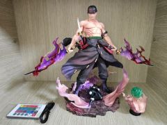 ワンピース 海賊王 ゾロ フィギュア双頭彫刻と交換可能な ゾロ 箱付き 