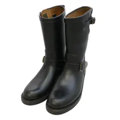 RRL ダブルアールエル USA製 ENGINEER BOOTS ジュリアンメイド VIBRAM ビブラムソール CATS PAW キャッツポウヒール 茶芯 レザー エンジニアブーツ ブラック系 US10【美品】【中古】のサムネイル
