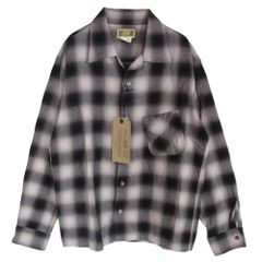 ADDICT CLOTHES 어딕트 클로즈 ACV-SH02CLROM ACVM 에이시브엠 OMBRE CHECK SLANT POCKET OPENCOLLAR SHIRT 온브레 체크 슬란트 포켓 오픈 컬러 셔츠 38[중고]
