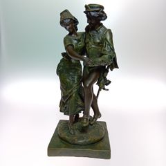 盛岡勇夫 作 ブロンズ 銅像 胸像 立体写真像 昭和レトロ 珍品 置物