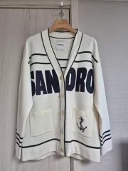 SANDRO サンドロ カーディガン ネイビー 앵커 刺繍 サイズ2のサムネイル