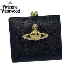 Vivienne Westwood 二つ折り がま口 財布 オーブ レザー 黒 - メルカリ