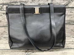 美品】フェラガモ ヴァラリボン トートバッグ サフィアーノレザー A4