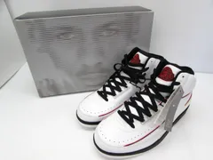 ［コレクター放出品] 未使用 NIKE ナイキ AIR JORDAN 2 RETRO エア ジョーダン2 レトロ ホワイト×レッド×ブラック 白×赤×黒 308308-161 サイズ28㎝ 紙タグ・箱付き ※ゴム割れあり　保管4