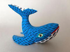 アレブリヘス メキシコ工芸品【首をかしぐ猫／赤ピンク】サイズ大