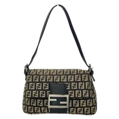 フェンディ FENDI ズッキーノ ミニ マンマバケット ショルダーバッグ ジャガード レザー 8BR180 ブラウン レディース【中古】のサムネイル