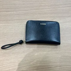 MK903　【ER263】JIL SANDER ジルサンダー　ブラックレザー　フレンチウォレット　コンパクト財布　265018148のサムネイル