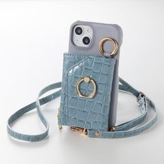 未使用新品 Maje スマホショルダーバッグ クロコ型押し グリーン 