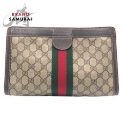 GUCCI オールドグッチ クラッチバッグ GGスプリーム シェリーライン