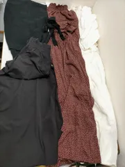 【送料無料】 レディース ワンピース シャツワンピース ワイドパンツ 3点セット まとめ売り 秋冬春服 新品タグ付あり　251009-3T