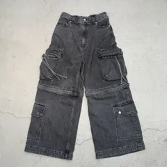 23AW MAISON SPECIAL メゾンスペシャル Big Pocket 2WAY Denim Wide Cargo Pants デニム カーゴ パンツ 11231461404 黒 サイズ1 3692Q★4のサムネイル