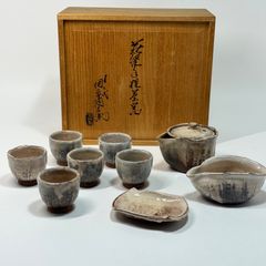 専用 京焼 平安 中村能休造 色絵四季花文 数茶碗 9客 共箱 V 7565C