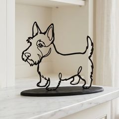 陶器製 スコティッシュテリア 置物 犬 オブジェ - メルカリ