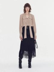 ZARA ザラ ZW COLLECTIONベルト付きフルイドジャケット新作完売品