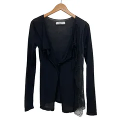 VALENTINO ROMA/ヴァレンティノ/ウール/カーディガン/レース/薄手/フロントレース/ブラック/長袖/サイズ40/レディース/RS1653のサムネイル