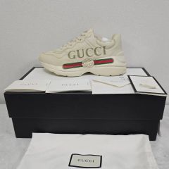 GUCCI グッチ レザー Rhyton クリーム ライトン アンカー - メルカリ