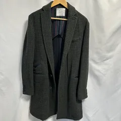【古着】sacai ウールコート チェスターコート ハウンドトゥース 千鳥格子 サイズ2 日本製 サカイのサムネイル