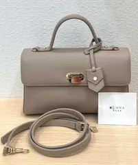 【亘】美品 DIANA ダイアナ  レザー 2Way ハンドバッグ ショルダー グレージュ【8536AM】F14のサムネイル