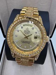 S【中古・動作未確認・ジャンク扱い】ELGIN DATE QUARTZ DELUXE  FK-642-LI  S-0.1-0.2のサムネイル
