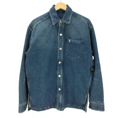 アミ ami alexandre mattiussi PARIS Oversized Denim Shirt ハートロゴ ワッペン ヘビーオンス L/S  オーバーサイズ  デニム シャツ メンズ  XXSのサムネイル