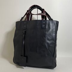 美品】BALLY カーフスキン 2way トートバッグ オールレザー ブラック