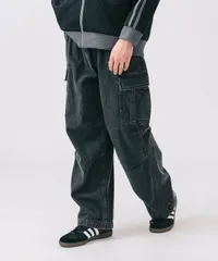 新品未使用 BEAMS HEART ビームスハート ワイド デニム カーゴパンツ パンツ ボトムス メンズ コットン ブラック 42-23-0088-147 Lサイズ 管理番号：626A-1304のサムネイル