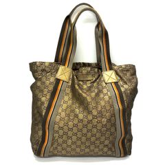 GUCCI グッチ GGクリスタル レザー トートバッグ ゴールド A4可 - メルカリ