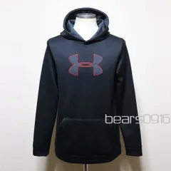 【アンダーアーマー】パーカー メンズ S ジュニア YXL レディース M相当 極美品 黒 ルーズフィット 長袖 アメリカ古着