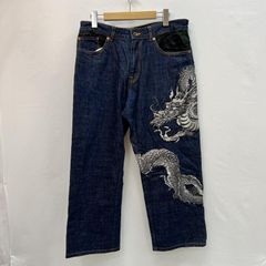 00s EVISU JEANS 和柄ビッグロゴ刺繍 ワイドストレートデニムパンツ 00s Evisu 龍 刺繍 漢字 和柄 デニム 平成 お兄系 B系 y2k - メルカリ