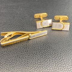 Dunhillダンヒル ネクタイピン カフス セット ゴールド シルバー
