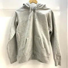 【中古】Supreme Felt Hooded Logo Zip Up Sweatshirt サイズS グレー シュプリーム[92]のサムネイル
