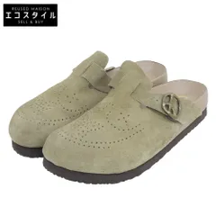needles　ニードルズ　美品 カーフスエード ピースマークバックル パピヨンパンチング Clog Sandal/クロッグサンダル トープ 9 SX512A　9(US)のサムネイル