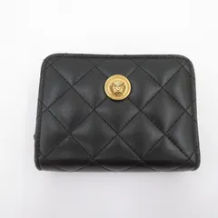 【瀬戸大橋店】 中古 VERSACE | ヴェルサーチ 二つ折り財布 ブラック 【124】のサムネイル