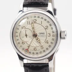 ⭐稼動品 オリス ORIS ビッグクラウン ポインターデイト 7462 自動巻 27石 スモールセコンド ギョーシェ文字盤 メンズ腕時計 スイス製 Automatic Big Crown Pointer Dateのサムネイル