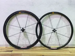 h0017 ■USED■ SHIMANO シマノ WH-7700 カーボン リム 700C 100QR 600g 130QR 1100g 前後ともに回転はスムーズ、少しゴリ感あり Shimano HG 8.9.10速 チューブラー ロードバイク ホイールのサムネイル