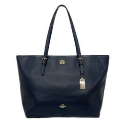 COACH コーチ ターンロックトートバッグ ブルー A4 通勤通学レディース