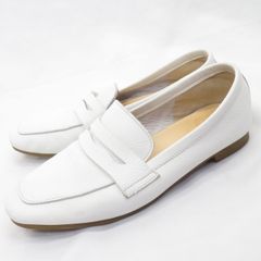 EN あしながおじさん 防水本革ローファー ホワイト 24cm - メルカリ