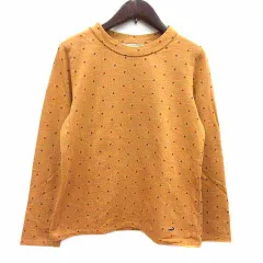 クロコダイル CROCODILE Tシャツ カットソー クルーネック ボーダー ドット 長袖 M 黄色 イエロー /YKのサムネイル