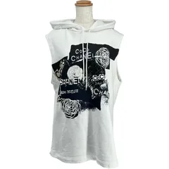 シャネル CHANEL ロゴプリント ノースリーブスウェットパーカー P63297 ホワイト コットン レディース パーカーのサムネイル
