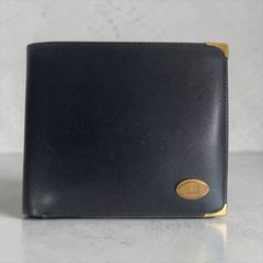 dunhill 二つ折り財布 ブラック ゴールド金具 - メルカリ