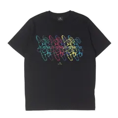 【新品同様】PS Paul Smith ピーエスポールスミス Tシャツ ブラック 黒 サイズ:L | 23SS Bunny Repeat プリントTシャツ | トップス カットソー 半袖【メンズ】【中古】