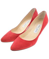 jimmy choo ジミーチュウの赤スエードパンプス サイズ35 22.5 - メルカリ