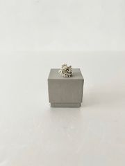 オカベマキコ しゃぼんリング グレージュ 指輪 ガラス玉 しゃぼん