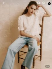 Sezane ALVEREブラウス 総レース 長袖 トップス アイボリーSサイズ