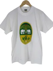未使用に近い CHANG BEER チャーンビール ロゴ プリント Tシャツ M ホワイト タイ製 コットン100% 半袖 POP ART メンズ レディースのサムネイル