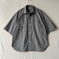 オーラリー Washed Finx TwillBigShirt半袖シャツ グレー - メルカリ