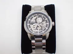 【56021】BULOVA ブローバ 96A208 スケルトン 自動巻き腕時計 腕周り約18cm 稼働品 箱あり 説明書あり コマありのサムネイル