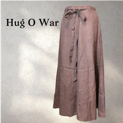 Hug O War ハグオーワー リネン風　ロングフレアスカート（共布ベルト付き） くすみ紫のサムネイル