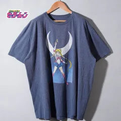 美少女戦士 セーラームーン Sailor Moon Tシャツ XXL 2XL ブルー キャラT アニメT Y2K ストリート オーバーサイズ ビッグシルエット 古着 T255